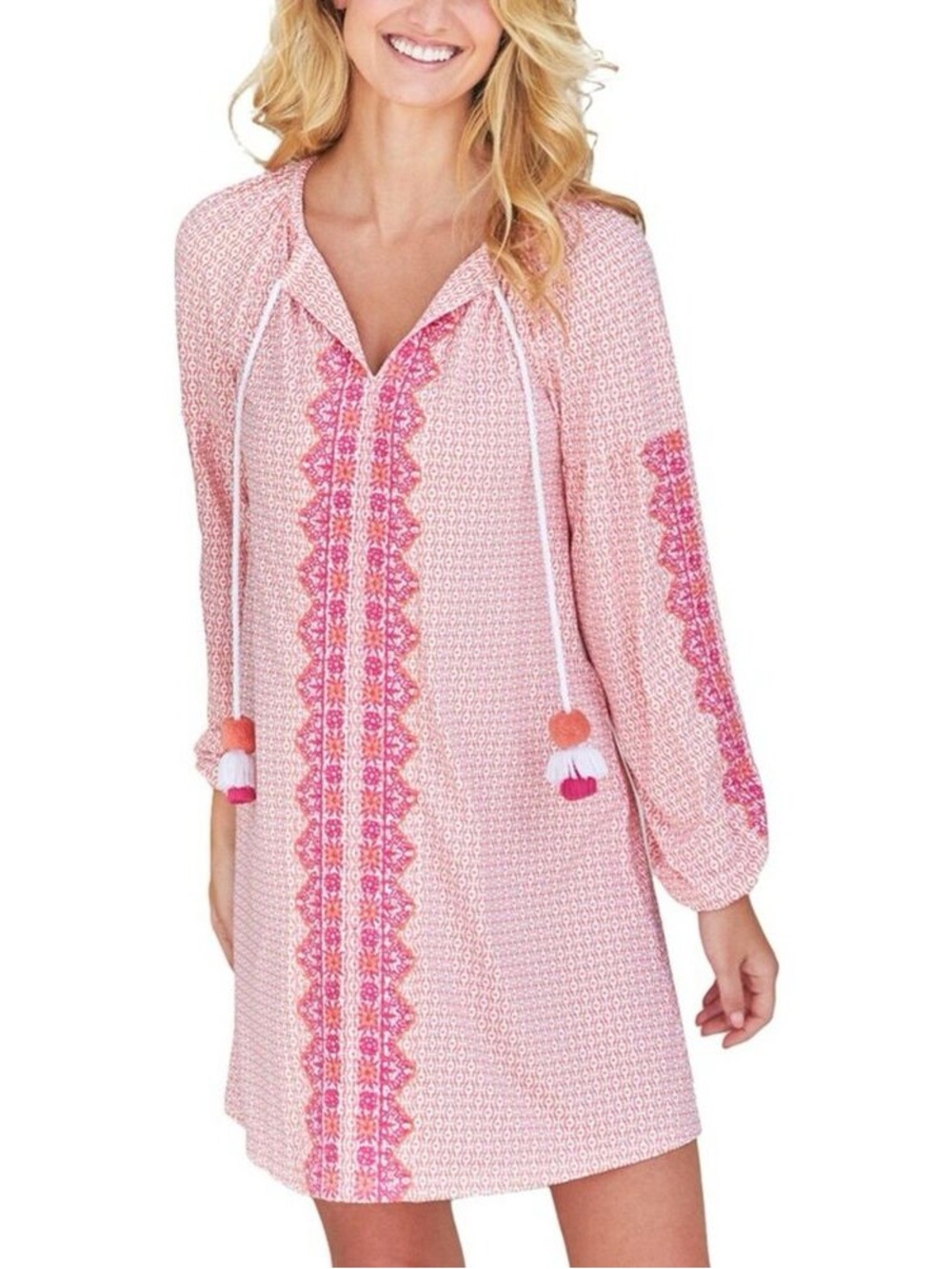 Cabana Life Tassel Tunic UV Protection Cover Up